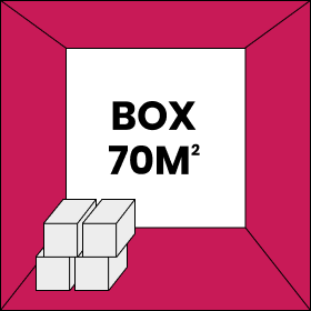 Illustration schématique du box de 70m2